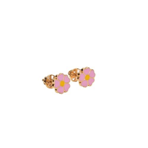 Pink Flower Earring